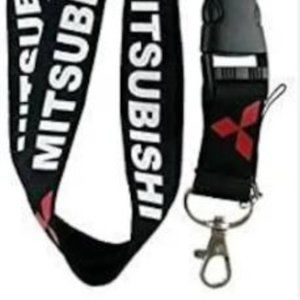 Mitsubishi Lanyard Keychain ID Badge Holder Quick Release Buckle